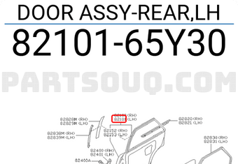 Nissan 8210165Y30 DOOR ASSY-REAR,LH
