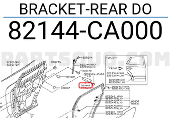 Nissan 82144CA000 BRACKET-REAR DO