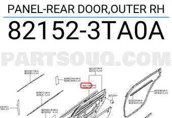 Nissan 821523TA0A PANEL-REAR DOOR,OUTER RH