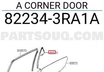 Nissan 822343RA1A A CORNER DOOR