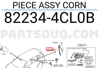 Nissan 822344CL0B PIECE ASSY CORN