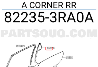 Nissan 822353RA0A A CORNER RR