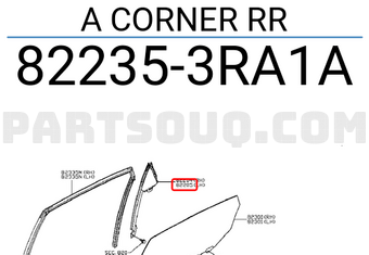 Nissan 822353RA1A A CORNER RR
