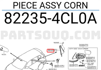 Nissan 822354CL0A PIECE ASSY CORN