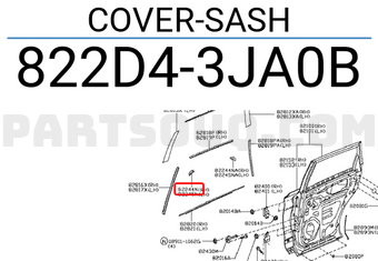 Nissan 822D43JA0B COVER-SASH