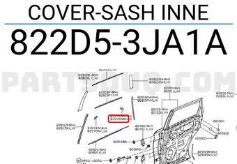 Nissan 822D53JA1A COVER-SASH INNE