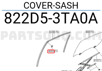 Nissan 822D53TA0A COVER-SASH