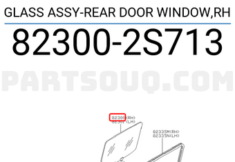 Nissan 823002S713 GLASS ASSY-REAR DOOR WINDOW,RH