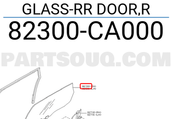 Nissan 82300CA000 GLASS-RR DOOR,R