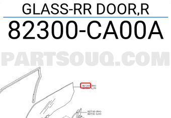 Nissan 82300CA00A GLASS-RR DOOR,R