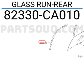 Nissan 82330CA010 GLASS RUN-REAR