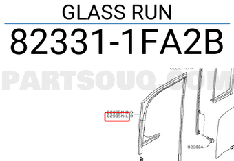 Nissan 823311FA2B GLASS RUN