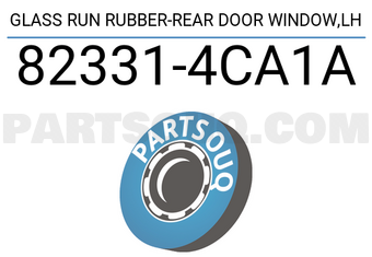Nissan 823314CA1A GLASS RUN RUBBER-REAR DOOR WINDOW,LH
