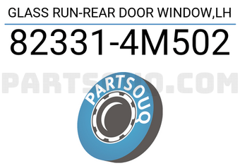Nissan 823314M502 GLASS RUN-REAR DOOR WINDOW,LH