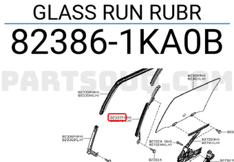 Nissan 823861KA0B GLASS RUN RUBR