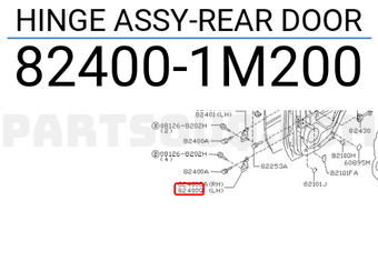Nissan 824001M200 HINGE ASSY-REAR DOOR
