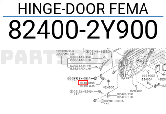 Nissan 824002Y900 HINGE-DOOR FEMA