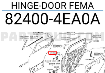 Nissan 824004EA0A HINGE-DOOR FEMA