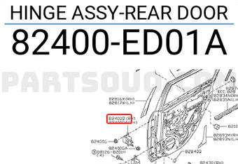 Nissan 82400ED01A HINGE ASSY-REAR DOOR