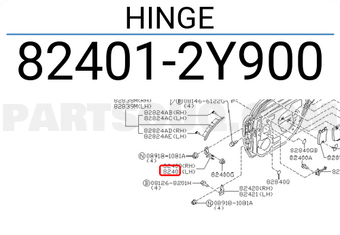 Nissan 824012Y900 HINGE
