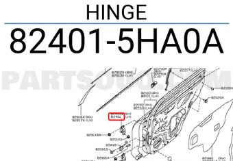 Nissan 824015HA0A HINGE