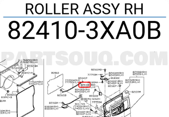 Nissan 824103XA0B ROLLER ASSY RH
