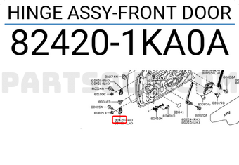 Nissan 824201KA0A HINGE ASSY-FRONT DOOR