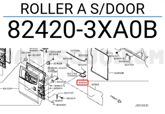 Nissan 824203XA0B ROLLER A S/DOOR