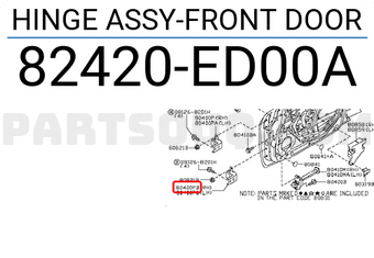 Nissan 82420ED00A HINGE ASSY-FRONT DOOR