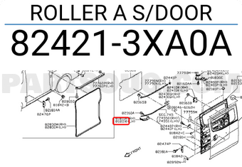 Nissan 824213XA0A ROLLER A S/DOOR