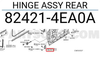 Nissan 824214EA0A HINGE ASSY REAR