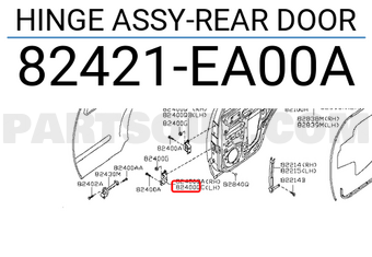 Nissan 82421EA00A HINGE ASSY-REAR DOOR