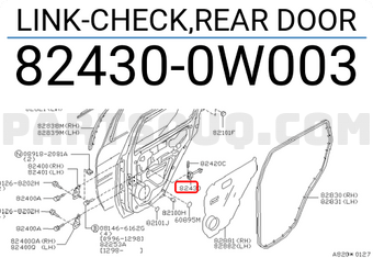 Nissan 824300W003 LINK-CHECK,REAR DOOR