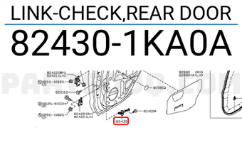 Nissan 824301KA0A LINK-CHECK,REAR DOOR