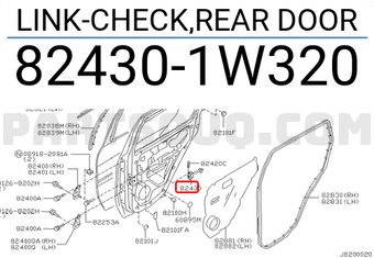 Nissan 824301W320 LINK-CHECK,REAR DOOR