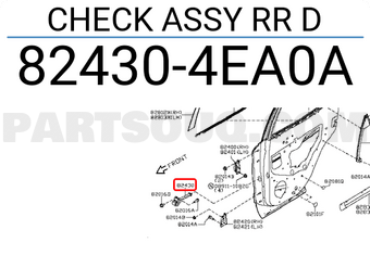 Nissan 824304EA0A CHECK ASSY RR D