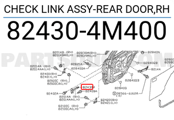 Nissan 824304M400 CHECK LINK ASSY-REAR DOOR,RH