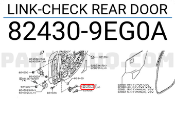 Nissan 824309EG0A LINK-CHECK REAR DOOR
