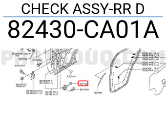 Nissan 82430CA01A CHECK ASSY-RR D