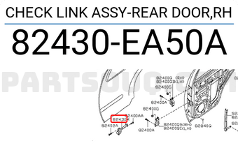 Nissan 82430EA50A CHECK LINK ASSY-REAR DOOR,RH