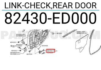 Nissan 82430ED000 LINK-CHECK,REAR DOOR