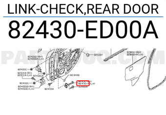Nissan 82430ED00A LINK-CHECK,REAR DOOR