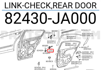 Nissan 82430JA000 LINK-CHECK,REAR DOOR