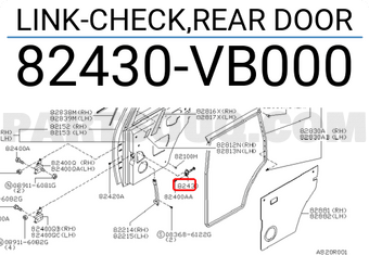 Nissan 82430VB000 LINK-CHECK,REAR DOOR
