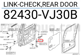 Nissan 82430VJ30B LINK-CHECK,REAR DOOR