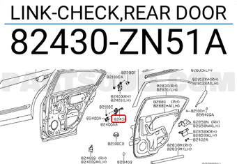Nissan 82430ZN51A LINK-CHECK,REAR DOOR