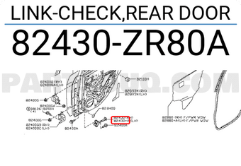 Nissan 82430ZR80A LINK-CHECK,REAR DOOR