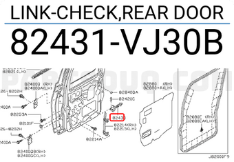 Nissan 82431VJ30B LINK-CHECK,REAR DOOR