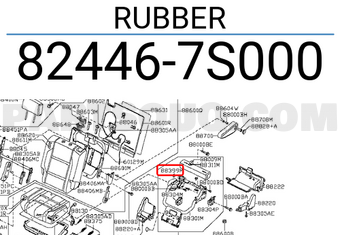 Nissan 824467S000 RUBBER