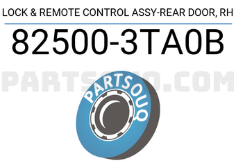 Nissan 825003TA0B LOCK & REMOTE CONTROL ASSY-REAR DOOR, RH